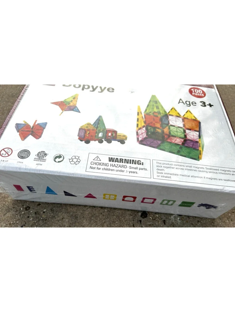 Dopyye Magnetic Building Tiles for Kids 3 up 100 PCS Magnetic Blocks